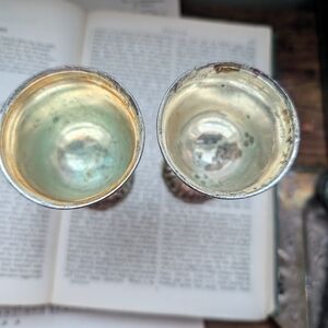 Accents | Vintage Small Silver Goblets With Grape Design | Poshmark